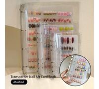 Livre de rangement pour faux ongles, livre de collection de styles d'art des ongles, livre d'affichage, échantillon transparent givré, carte de couleurs, cadre photo Polychlorures de vinyle