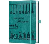 Livre de recettes A5 à remplir soi-même - Mes recettes préférées - Livre de cuisine et de pâtisserie à remplir soi-même (papier 120 g, 14,5 x 21 cm) - Bleu lac