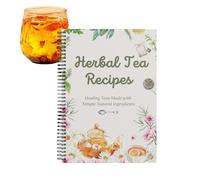 Livre de recettes de thé | Guide d' de thé pour débutants, à, carnet inscriptible avec illustrations pour les trajets en bibliothèque, studio, voyages, cours
