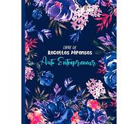 Livre de Recettes Dépenses - Auto Entrepreneur: Cahier de Compte Conforme aux Registres de la comptabilité - Carnet de Registre de Credit et Solde Personnel - Motif Fleurs sur Fond Bleu Format A4