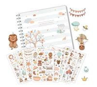 Livre de records pour la croissance des, Livre des records de croissance,Livre des jalons de première année Livre de souvenirs - Journal des événements Scrapbook Fournitures simples et sans