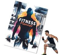 Livre de registre d'entraînement, journal d'entraînement à domicile | Planificateur de livres d'exercice dans la salle de sport diététique, de piste de nutritionnel détaillé de la