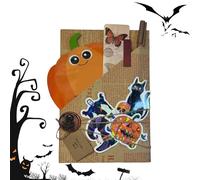 Livre de rendez-vous à l'aveugle - Halloween Edition Handmade, Reading Adventure Card Farty Favors Bibliothèque cadeau, orné de charmants enveloppants sur le thème des sorcières | Médiateur de