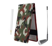Livre de score de golf, carnet de scorebook de poche de golf, carnet de notes de journal de golf avec crayon, carnet de yardage en tissu Oxford, gadget de golf portable pour hommes et femmes, sports