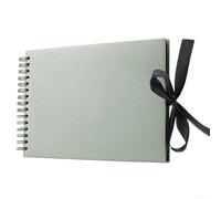 Livre de scrapbooking avec ruban de fermeture 60 pour pages de papier DIY | 30 feuilles double face, 60 pages au total, papier noir, fermeture à ruban, design créatif à faire soi-même