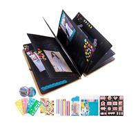 Livre de scrapbooking, support de collection d', design de carte pliable, ensemble de marqueurs décoratifs, outil d'enregistrement d'aventure, rangement de photos, cadeau pour petit ami, couple