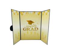 Livre de signature de remise des diplômes - Graduation autographe du livre souvenir | Élégant rabais Livre d'Or Graded | Décorations de fête pour l'obtention du diplôme en or 2025