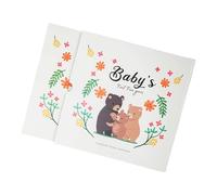 Livre de souvenirs avec jalons, pages photo, empreinte de main, empreinte de pied, sections, papier, cadeau pour nouveau-né, journal de croissance idéal pour bébé