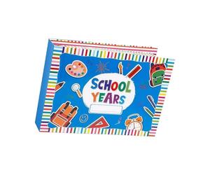 Livre de souvenirs éducatif avec design polyvalent pour ranger des photos, des dessins, des rapports et plus encore pour le scrapbooking scolaire