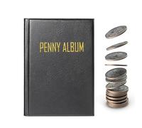 Livre de souvenirs - Organiseur pour pièces de monnaie pressées, classeur de devises avec 108 compartiments | Album de collection de billets, vitrine penny, classeur de timbres pour, voyages