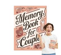 Livre de souvenirs pour couples, scrapbooking de mariage, fournitures d'aventure, carnet de notes au design significatif, 58 pages pour les voyages, la retraite, le souvenir et les relations