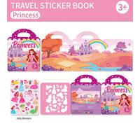 Livre de stickers réutilisables, stickers lavables, livre de stickers en gelée, anniversaire et fête à la maison, activité de groupe, cours d'art, activités créatives Taille UniquePolypropylène