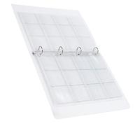 Livre de stockage de badges, dossier de stockage de collection de badges transparent 6 pages pour badges pour photos pour pièces de monnaie(Coquille + 12 trous page intérieure 6 feuilles)