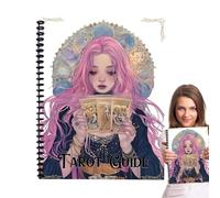 Livre de tarot pour débutant, manuel de divination, 21 x 28 x 3 cm avec pages quotidiennes, journal d'étude en papier informatif, significations des cartes avec mise en page simple, guide spirituel