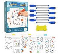 Livre de traçage de numéros réutilisable - Carte d'apprentissage en Papier 430 g, Outil effaçable à Sec, matériel de Formation Cognitive | Soutient la Lecture et la pensée logique pour Les garçons ou