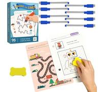 Livre De Traçage des Lettres | Jeu De Cartes Effaçables | Coffret Exercices d'Écriture Chiffres et Lettres | pour Développement Cérébral Coordination Mains Préscolaire Apprentissage