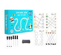 Livre de traçage - Livre de contrôle préscolaire, carnet d'exercices éducatifs réutilisables pour enfants