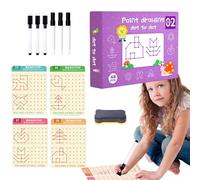 Livre de traçage pour, cahier d'exercices préscolaires, pratique du gribouillage, activités de contrôle du stylo réutilisable, outil d'apprentissage précoce pour écrire, dessiner, s'amuser