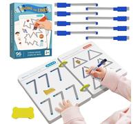 Livre de traits de lettres, jeu de cartes effaçables - Set pour s'entraîner à écrire des chiffres et des lettres, pour garçons et filles, maternelle, lecture, apprentissage, logique, cerveau