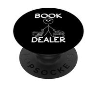 Livre Dealer Stick Figure Book Lover Funny Book Reading PopSockets PopGrip Adhésif