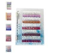 Livre d'échantillons d'ongles magnétique, présentoir de couleurs d'ongles 2025, présentoir de 120/180/240 couleurs d'ongles avec pointes magnétiques, ongles transparents, échantillons(Blue,240)