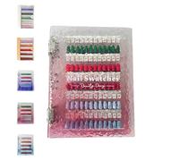Livre d'échantillons d'ongles magnétique, présentoir de couleurs d'ongles 2025, présentoir de 120/180/240 couleurs d'ongles avec pointes magnétiques, ongles transparents, échantillons(Red,240)