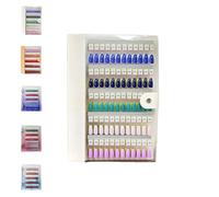 Livre d'échantillons d'ongles magnétique, présentoir de couleurs d'ongles 2025, présentoir de 120/180/240 couleurs d'ongles avec pointes magnétiques, ongles transparents, échantillons(White,120)