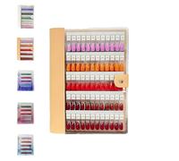 Livre d'échantillons d'ongles magnétique, présentoir de couleurs d'ongles 2025, présentoir de 120/180/240 couleurs d'ongles avec pointes magnétiques, ongles transparents, échantillons(Brown,240)