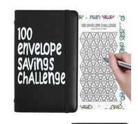 Livre d'économie d'argent - 100 ENELLOPE Cash Challenge, Organisateur budgétaire | Construction légère solide, dispositif de gestion des finances pratiques conçu avec une construction
