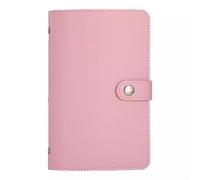 Livre d'économies d'argent avec pince à billets pour un rangement et une organisation sécurisés, petit carnet de compte compact pour suivre les dépenses et économiser efficacement (rose)