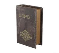 Livre décoratif rétro classique avec caractéristiques de construction et de rangement, parfait pour améliorer la décoration et l'organisation de n'importe quelle pièce (petit)