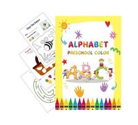 Livre d'écriture manuscrite pour l'école maternelle - Livre de coloriage et de traçage de l'alphabet, activités d'apprentissage préscolaire, voyage en voiture, avion en plein air, jardin