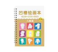 Livre d'écriture rainuré réutilisable pour enfants de 3 à 8 ans - Livre de magie avec modèles de peinture de base et guides pour la pratique du dessin rainuré pour enfants, garçons et filles