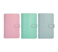 Livre d'épargne en polyuréthane avec pince à billets - Compact - 20 x 13 x 5 cm - Organiseur portable pour le suivi des finances personnelles, petit livre de compte (rose)