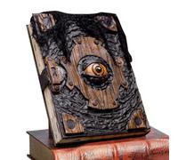 Livre Des Damnés Halloween Decor - Evil Eye Book Spell Book Witch Decorat | Accessoire De Faux Livre Gothique De Livre De Sorts Noir Fait À La Main Avec Un Design Mystique Effrayant, Accessoire D'art S