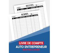 Livre des Recettes Micro Entreprise: Livre de compte 2024, registre des Recettes et des Achats pour micro entrepreneurs, Cahier de comptabilité, format A4