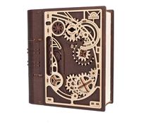 Livre des secrets en bois à construire ? boîte mécanique 3D avec combinaison et compartiment caché brown TU