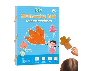 Livre d'étude de géométrie 3D pour - Guide d'apprentissage interactif des mathématiques, cahier d'exercices de développement des compétences spatiales visuelles avec des figurines de cordes |