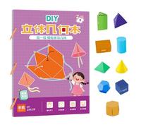 Livre d'étude de géométrie générique avec 9 modèles solides, origami fait à la main pour enfants, bébés et enfants