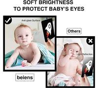 Livre D'eveil Double Face En Tissu,Livre Tissu Bébé Livre Noir Et Blanc Bébé Pliable Réutilisable,Pour 3-6 Mois Et Tout-Petits,Favorise Développement Cerveau Bébé (Noir)