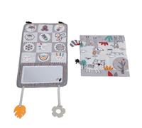 Livre d'Éveil Doux avec Miroir et Anneau à Froisser, Jouet en Tissu Sécurisé pour Bébé