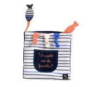 Livre d'éveil marinière avec détail poisson - baby sailor blanc/bleu TU