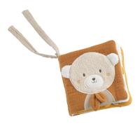 Livre d'éveil bébé en coton bio jaune TU