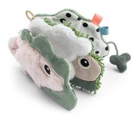 Done by Deer – Livre d'éveil sensoriel Tiny Farm – Livre en tissu multicolore pour bébé dès 3 mois