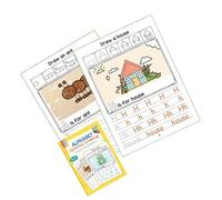 Livre d'exercices d'écriture manuscrite pour enfants d'âge préscolaire avec signes et exercices de motricité fine, réutilisable en S pour peindre et écrire et carnet de travail pour le contrôle du