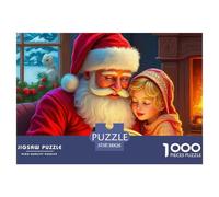 Livre d'histoire du Père Noël 1000 Pièces Puzzle pour Adultes Jeux De Défi Familial Puzzle Anti-Stress Entraîner La Mémoire du Cerveau Cadeaux pour Adultes 38x26cm/1000pcs