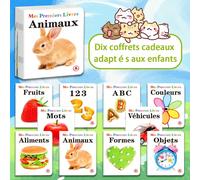 Livre d'histoires et d'identification d'objets illustré en français pour les 3-6 ans, aux motifs faciles à comprendre, lumineux et colorés, idéal pour les lecteurs et apprenants débutants. Attire l'at