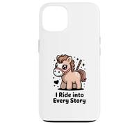 Livre d'histoires Pony I Ride Into Every Story Reading Coque pour iPhone 13