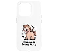 Livre d'histoires Pony I Ride Into Every Story Reading Coque pour iPhone 15 Pro