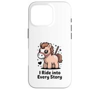 Livre d'histoires Pony I Ride Into Every Story Reading Coque pour iPhone 16 Pro